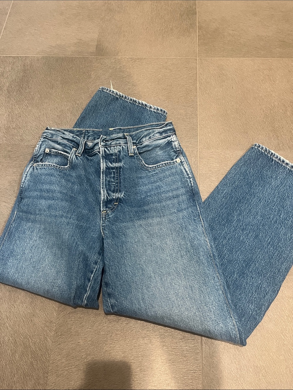AMO Hattie straight leg cropped jeans size 26 altered